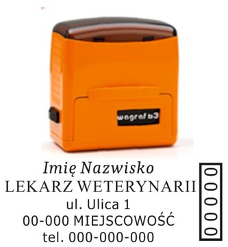 Pieczątka lekarz weterynarii zgodna z rozp,