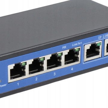 6 портов 4POE 2Ultrink-Switch 802.3af/с питанием