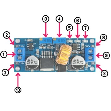 DC-DC 5A Регулятор напряжения XL4015 Регулирование тока
