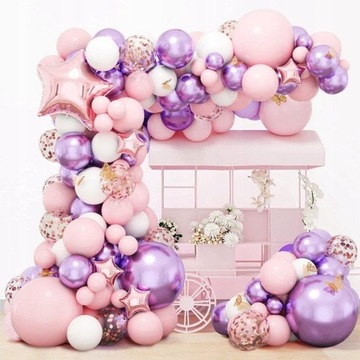 ГИРЛЯНДА РОЗОВЫЕ ШАРЫ НА ОДИН ГОД КРЕЩЕНИЕ ДЕВОЧКИ НА ДЕНЬ РОЖДЕНИЯ XXL БЕСПЛАТНО 130