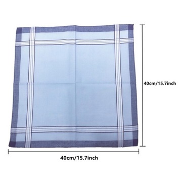 Платочные платки с нагрудным платком 40x40 см, хлопковые банданы для мужчин, стиль G, 6 шт., случайный выбор