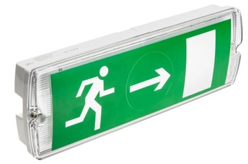 Oprawa awaryjna SAHER-1 LED DUO, dwuzadaniowa, 1h