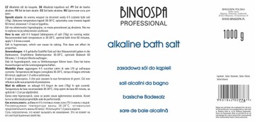ZASADOWA SÓL DO KĄPIELI 1000 g BINGOSPA