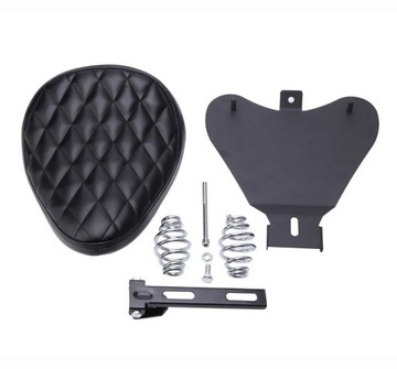 Siedzenie motocyklowe solo Wspornik podstawy sprężynowe Czarne Bobber Chopper