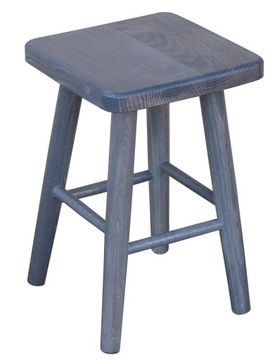 TABORET DREWNIANY KUCHENNY SOLIDNY BUK PROSTY GREY