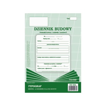 Druk- Dziennik budowy TYPOGRAF 60k.