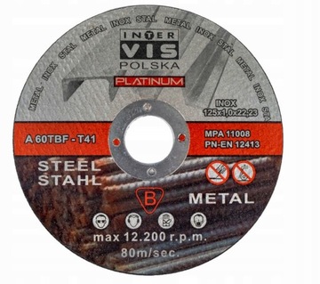 TARCZA DO CIĘCIA METALU 125 x 1,0