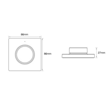 СВЕТОДИОДНЫЙ КОНТРОЛЛЕР НАСТЕННАЯ ПАНЕЛЬ K1 ЧЕРНЫЙ