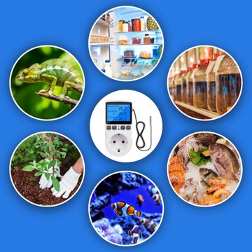 Электронный контроллер температуры термостата 230 В сеть макс. 3680 Вт