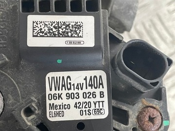 ALTERNÁTOR 140A VW GOLF 7 AUDI A3 06K903026B