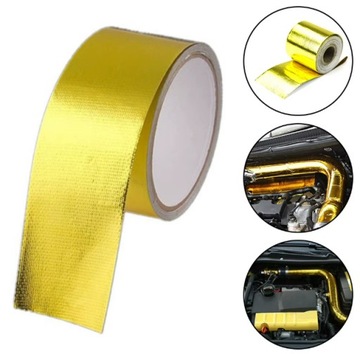 ЗОЛОТАЯ ТЕРМОИЗОЛЯЦИОННАЯ ЛЕНТА ДЛЯ ВЫХЛОПА 5 метров мотоцикла скутера Auto Quad
