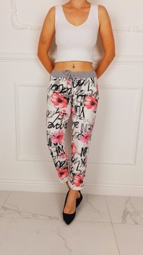 КОМФОРТНО - БРЮКИ - СВИТШОТ - ЦВЕТЫ - ХЛОПОК