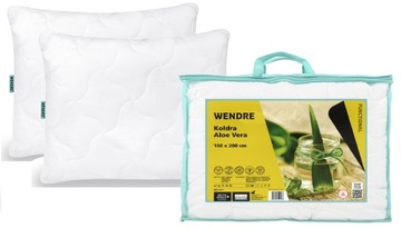 ZESTAW CAŁOROCZNA Kołdra 160x200 +2xPoduszka 70x80 Aloe Wendre Oryginalna