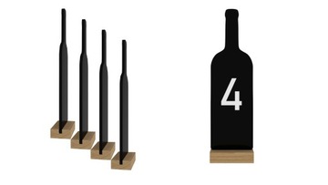 Tabliczka kredowa czarna WINO - zestaw 4 sztuk