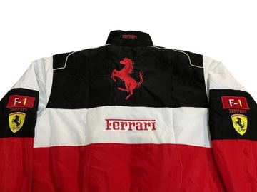 Kurtka Ferrari Vintage F1 Wyścigowa Bomberka Biała XL