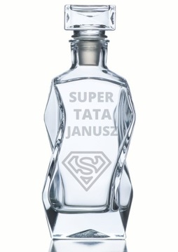 Karafka łamana 750ml do whisky wina Z GRAWEREM