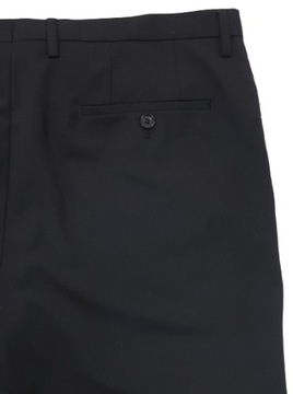 Spodnie garniturowe eleganckie wełna dziewicza Hugo Boss czarne r.52
