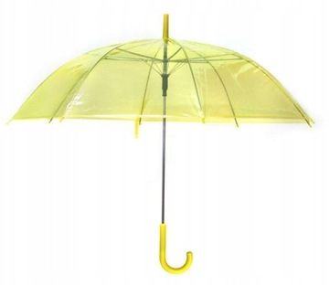 Parasol Parasolka Przeźroczysta Ślub ŻÓŁTA