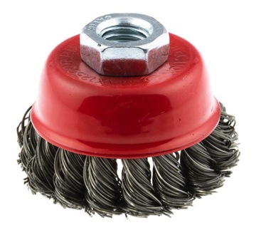 ПРОВОЛОЧНАЯ ЩЕТКА ДЛЯ шлифовальной машины M14 125 мм, ПЕРЕДНЯЯ СКРУЧЕННАЯ ПРОВОЛОКА