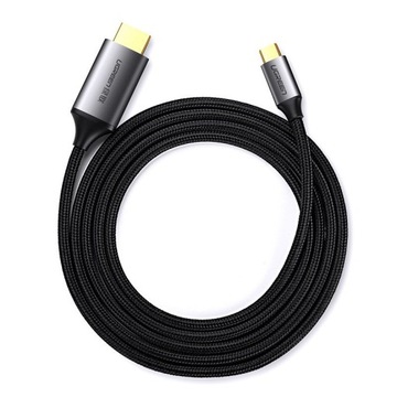 Ugreen kabel przewód HDMI - USB Typ C 4K 60 Hz 1,5 m czarno-szary (MM142 50