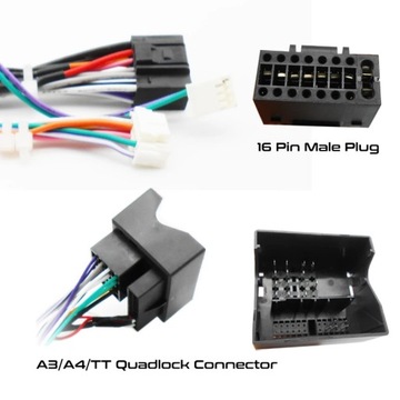 Может декодер шины адаптер Quadlock 16-контактный разъем Quad Lock разъем RCA CAR CA