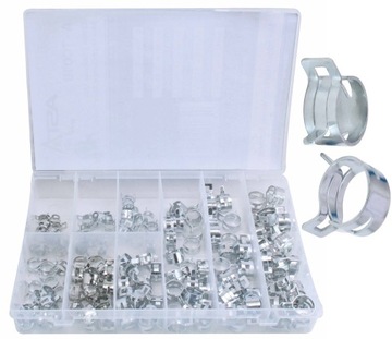 НАБОР ЗАЖИМОВ MINI GBS, 135 шт., ленточные зажимы, стальные зажимы