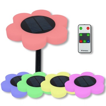 Kwiat solarny LED RGB SL017S