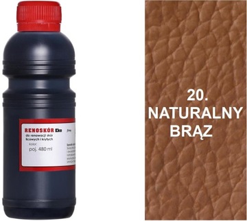 NATURALNY BRĄZOWY 20 FARBA RENOSKÓR DO ZMIANY KOLORU KANAPY ZE SKÓRY G12-85