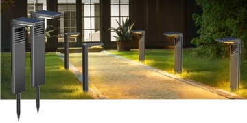 6 шт., светодиодный торшер на солнечной стойке для сада, 57 см, набор прочных опор