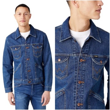 WRANGLER 124MJ MĘSKA KURTKA JEANSOWA JEANS S