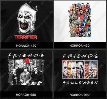 koszulka z nadrukiem vintage super prezent halloween horror różneWZORY