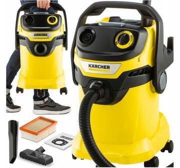 ODKURZACZ PRZEMYSŁOWY WD5 KARCHER BEZWORKOWY 1800W