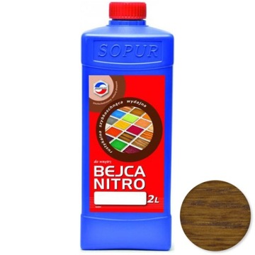 Bejca nitro do drewna SOPUR 2l brąz 22-481