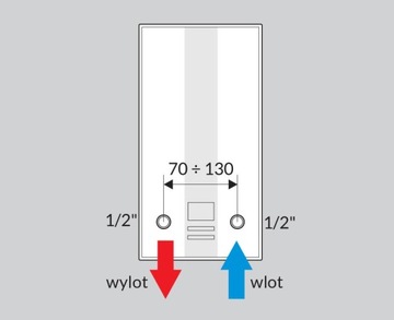 Podgrzewacz przepływowy wody Wijas 11/13,5/15 Kw
