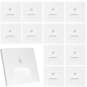 12x LAMPKA SCHODOWA OŚWIETLENIE SCHODOWE OPRAWA LED CZUJNIK ZMIERZCHU RUCHU