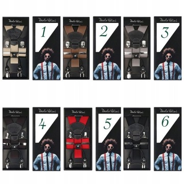 BRĄZOWE SZELKI MĘSKIE DO SPODNI ORGINALNE TOP-GAL