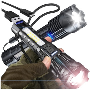 LATARKA AKUMULATOROWA LED 30W ŁADOWANA Z USB-C ZOOM OŚWIETLENIE SYGNALIZACY