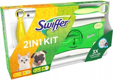 SWIFFER ZESTAW Kit MOP +WKŁADY DUSTER 8 + MIOTEŁKA
