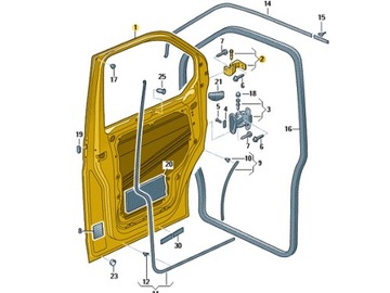 VW TRANSPORTER T5 T6 ПЕТЛЯ ДВЕРИ ПЕРЕДНЯЯ ВЕРХНЯЯ ЛЕВАЯ