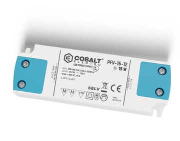 Zasilacz LED CobaltElectro PFV 12V 15W IP20