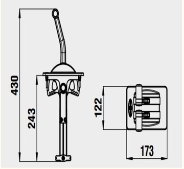 MANETKA CB02, DWUDŹWIGNIOWA CHROMOWANA