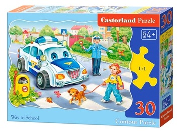 PUZZLE KONTUROWE 30EL PRZEJŚCIE POLICJA CASTORLAND