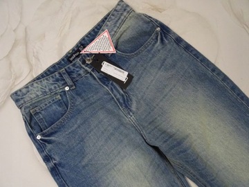 1_ BOOHOO spodnie MOM JEANS dziury NOWE 38/M