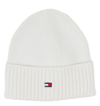 TOMMY HILFIGER ZIMOWA CZAPKA DZIECIĘCA ECRU S 17cm