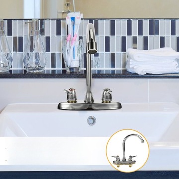 Podwójny kran obrotowy do zlewu kuchennego DUAL