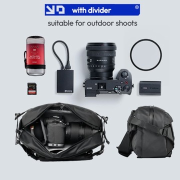 Ulanzi AB02 Outdoor Sling Bag Body-Cross Bag Torba na klatkę piersiową Torba podróżna
