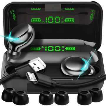 SŁUCHAWKI BEZPRZEWODOWE BLUETOOTH + POWERBANK