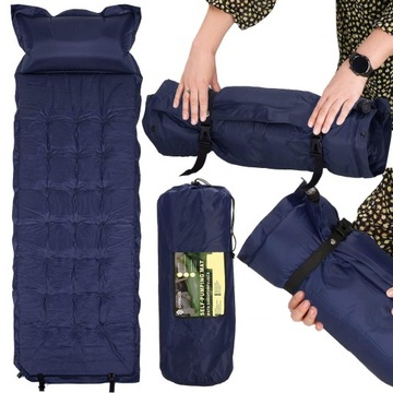 САМОНАДУВАЮЩИЙСЯ ТУРИСТИЧЕСКИЙ КОВрик С ПОДУШКОЙ 193 СМ, ТОЛСТЫЙ МАТРАС