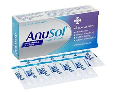 Czopki na hemoroidy Anusol Plus HC Suppositories Szybka ulga 12 szt.