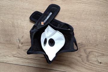 MASKA SPORTOWA ANTYSMOGOWA ANTYPYŁOWA WIELORAZOWA ZAWORY 4 FILTRY WYMIENNE